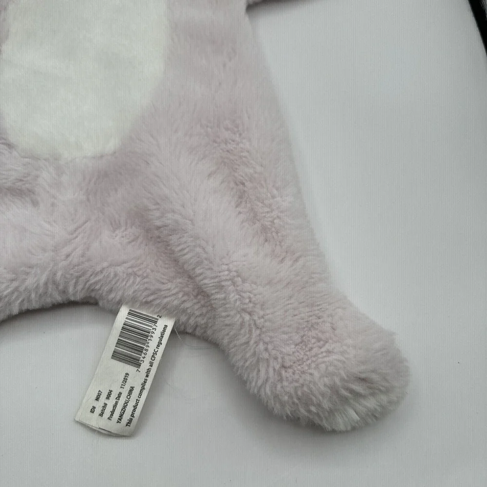 2018 Kellytoy Flatties Pink Elephant Baby Blanket Crinkle‎ Rattle Plush Lovey